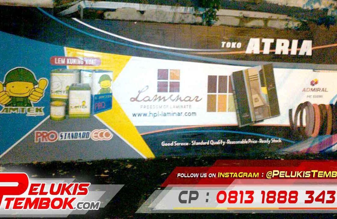 Jasa Mural Dinding & Produk Toko ATRIA, Rangkut Surabaya